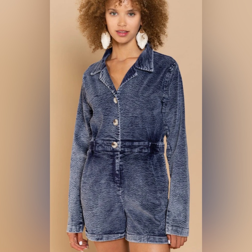NEW Pol Riley Corduroy Romper - Picture 2 of 5